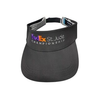 FedEx St Jude Championship Golf Hat Cap Visor Ahead Strap Logo Black EUC